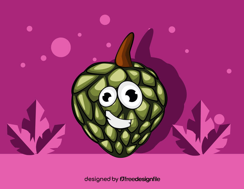 Funny Custard Apple vector