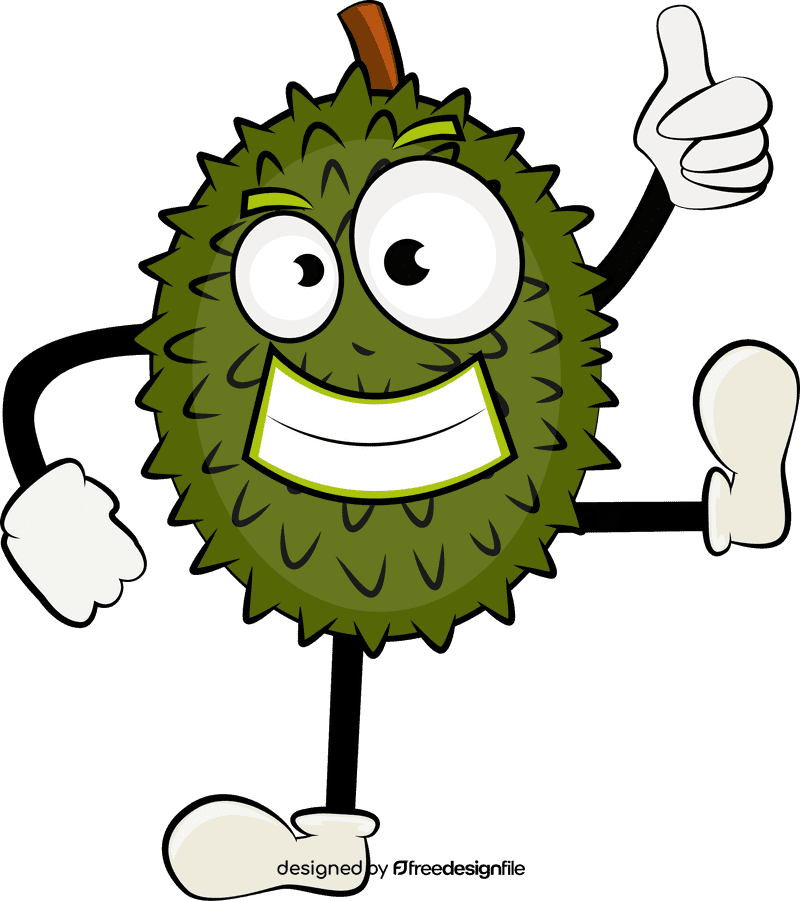 Funny Durian fruit clipart