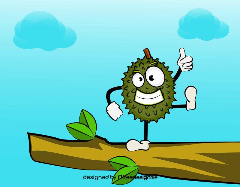 Funny Durian fruit vector