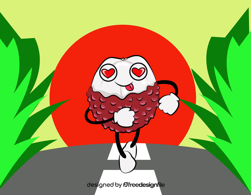 Funny Lychee vector