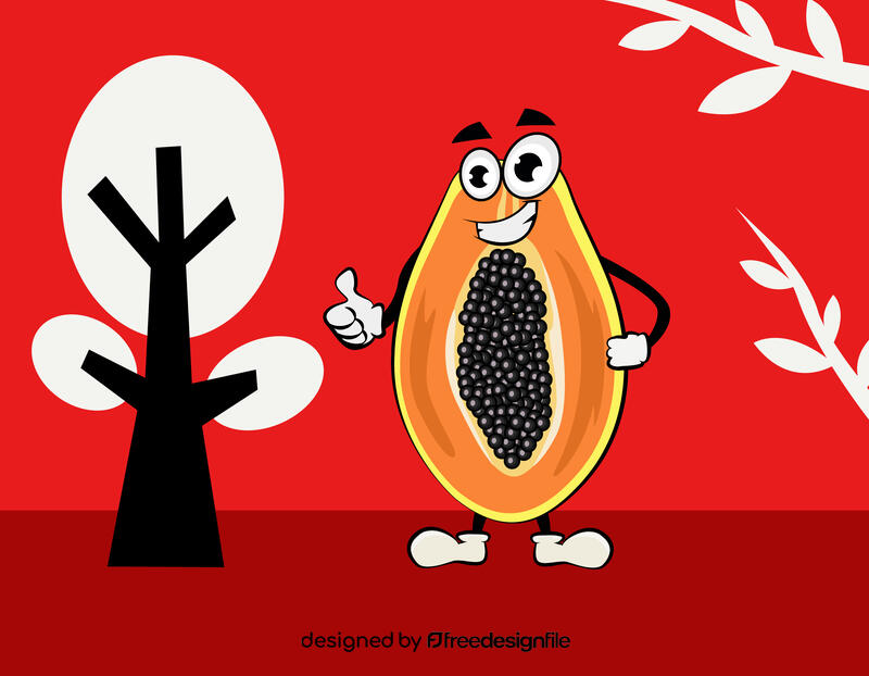 Funny Papaya vector