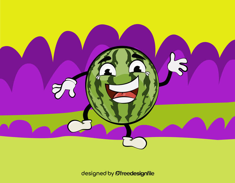 Funny watermelon vector