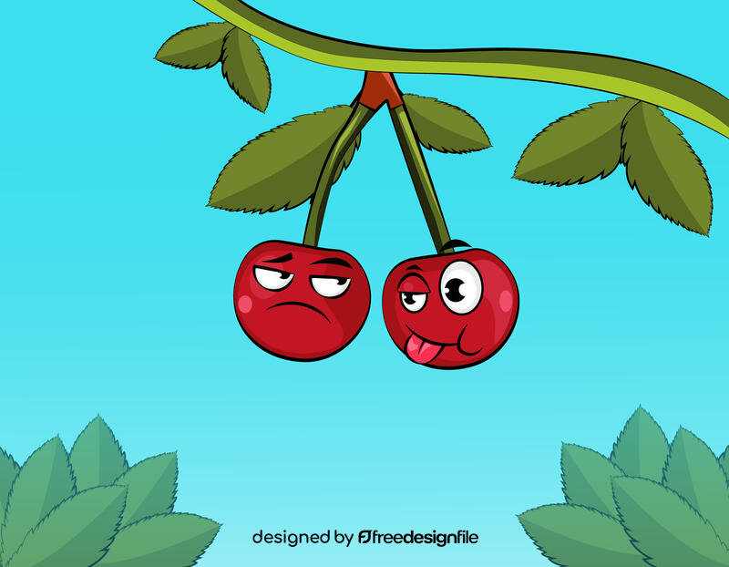 Funny Cherries vector