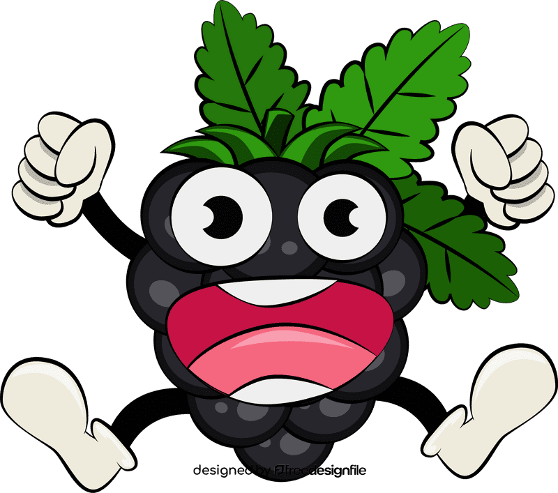 Funny blackberry clipart