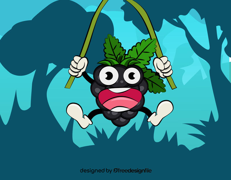 Funny blackberry vector