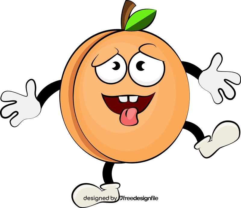 Funny Apricot clipart