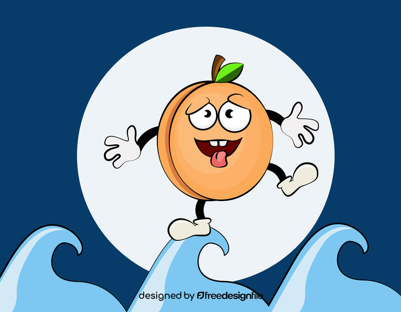 Funny Apricot vector