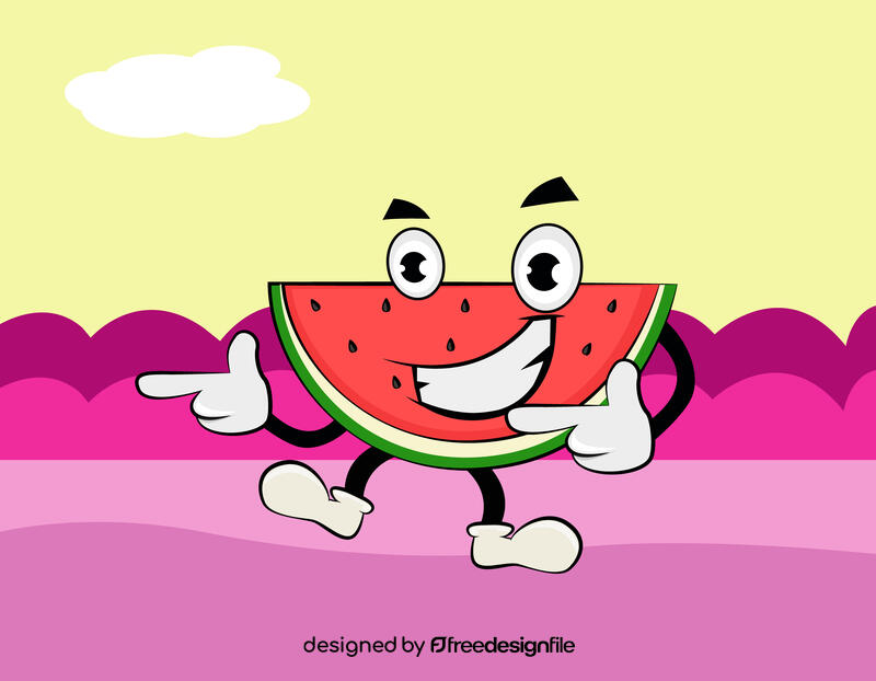 Funny WaterMelon vector