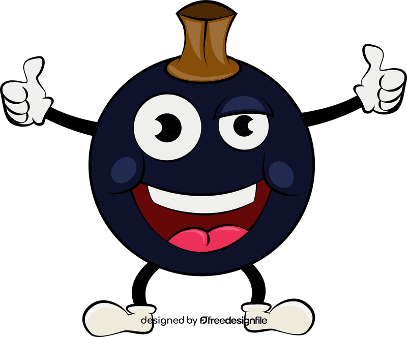 Funny blackcurrant clipart