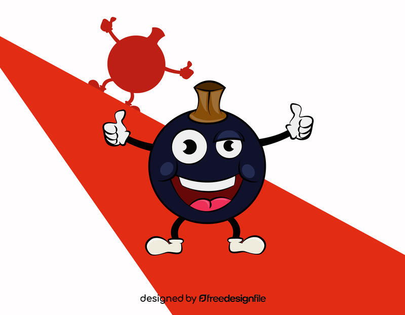 Funny blackcurrant vector