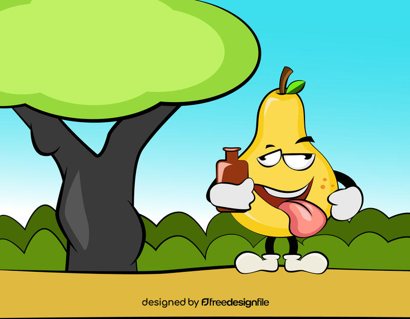 Funny Pear vector