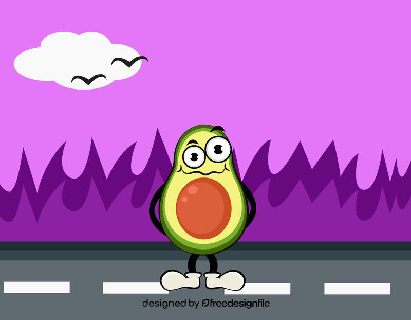 Funny Avocado vector