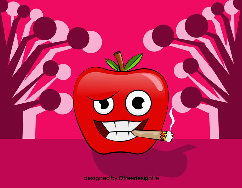 Funny Apple vector