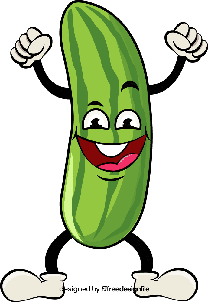 Funny Cucumber clipart