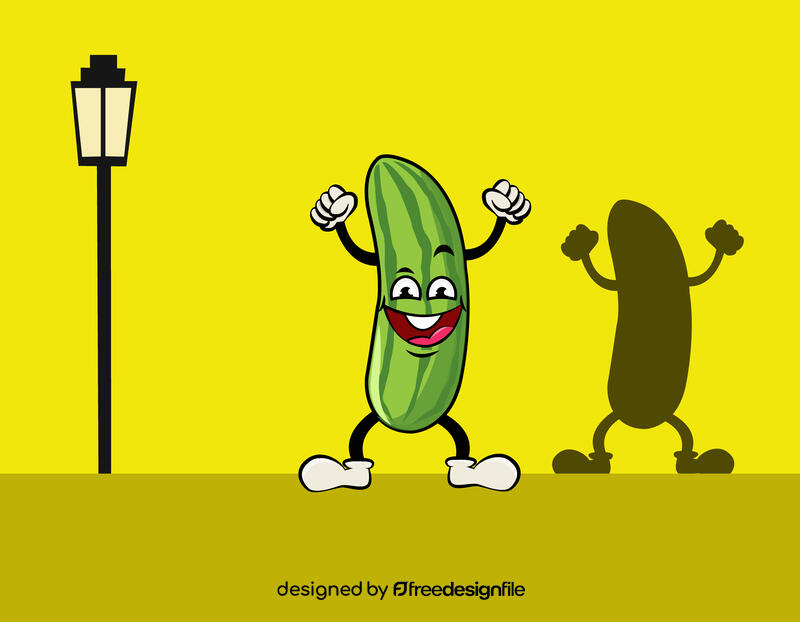 Funny Cucumber vector