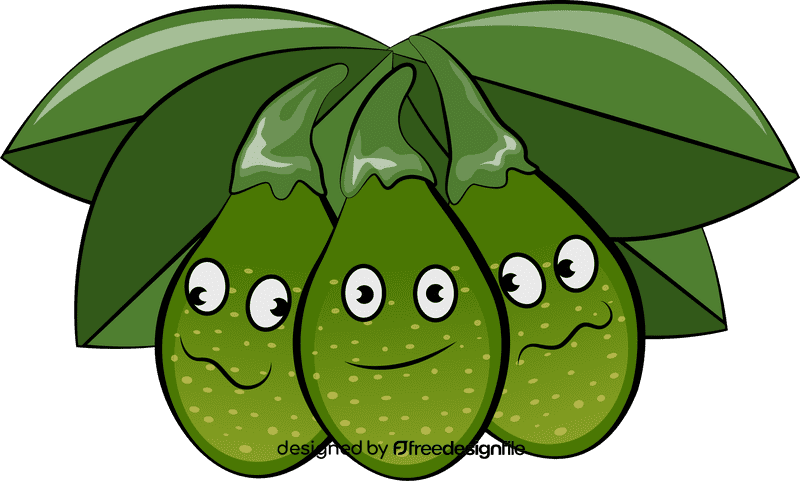 Funny bay laurel fruit clipart