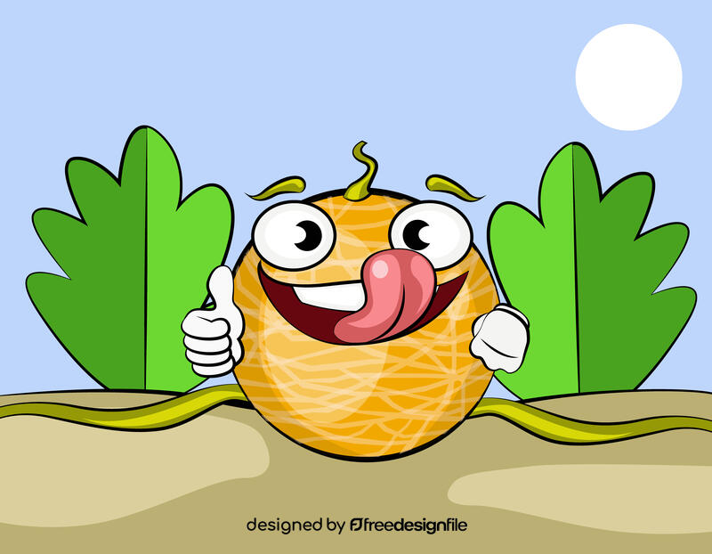 Funny Honeydew Melon vector