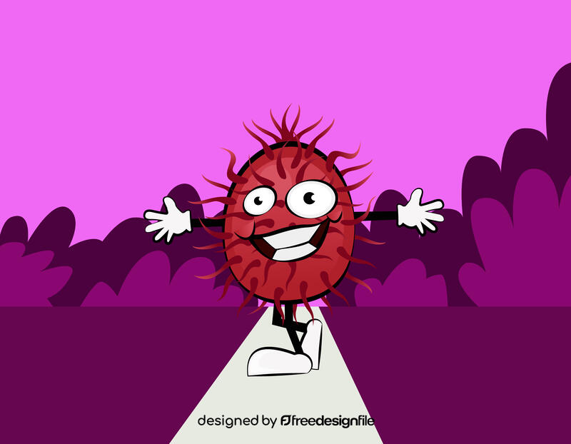 Funny Rambutan vector