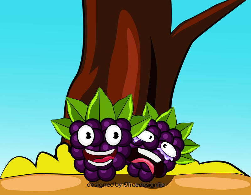 Funny Boysenberries vector