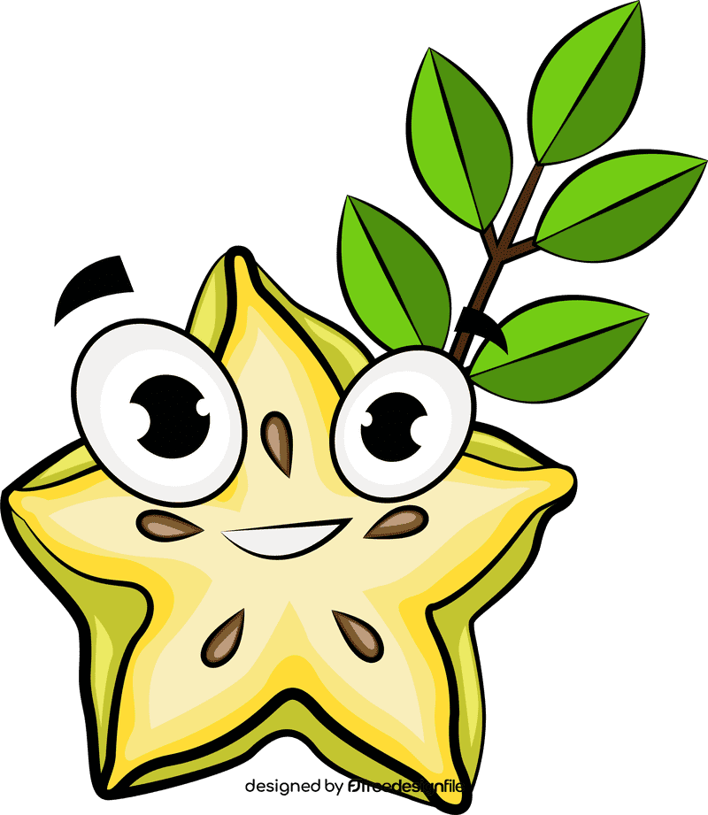 Funny Star Fruit clipart