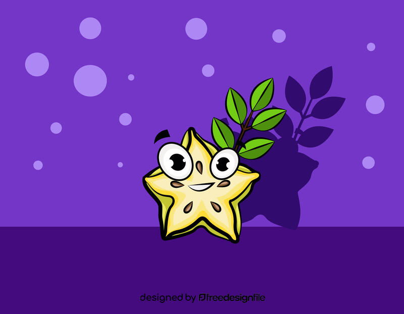 Funny Star Fruit vector