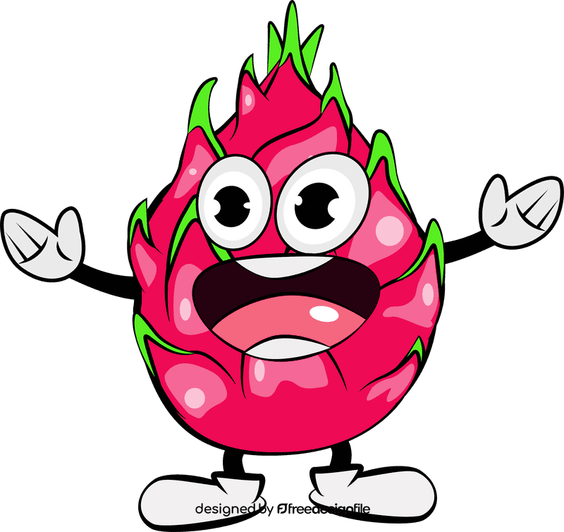 Funny Dragon Fruit clipart