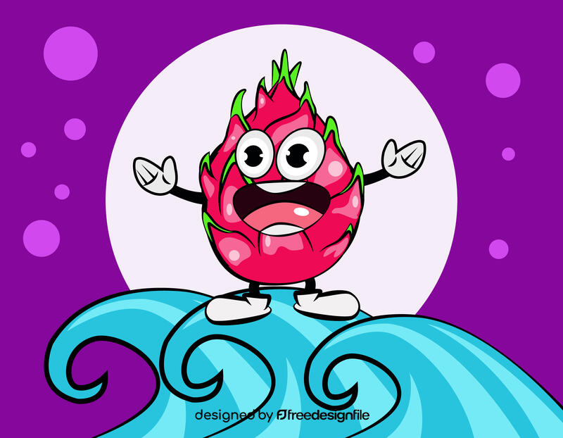 Funny Dragon Fruit vector