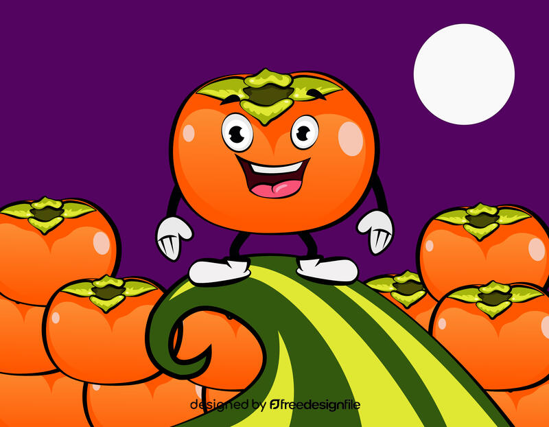 Funny Persimmon vector