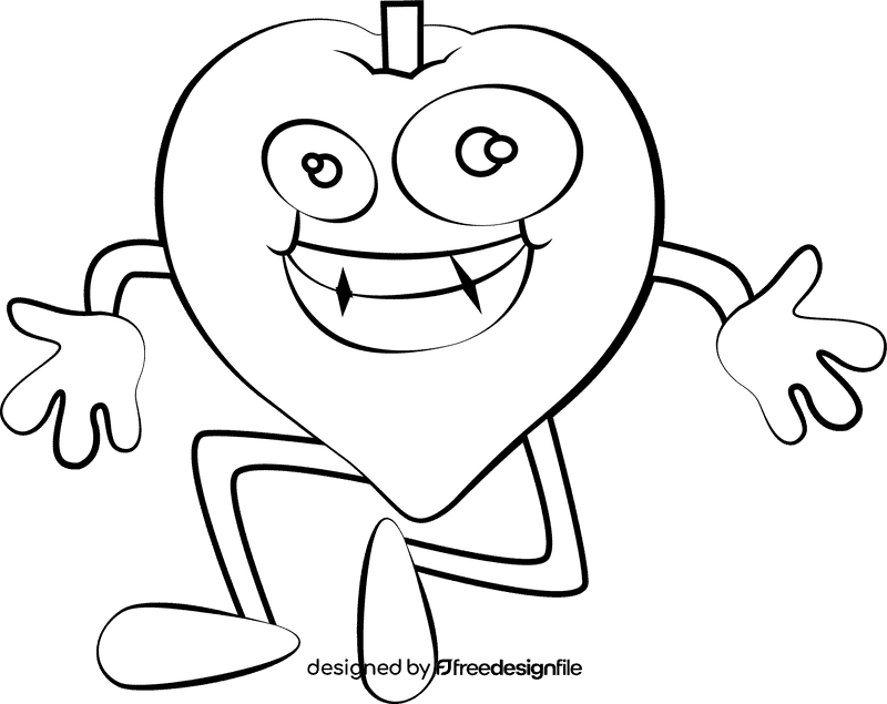 Funny Eggfruit black and white clipart