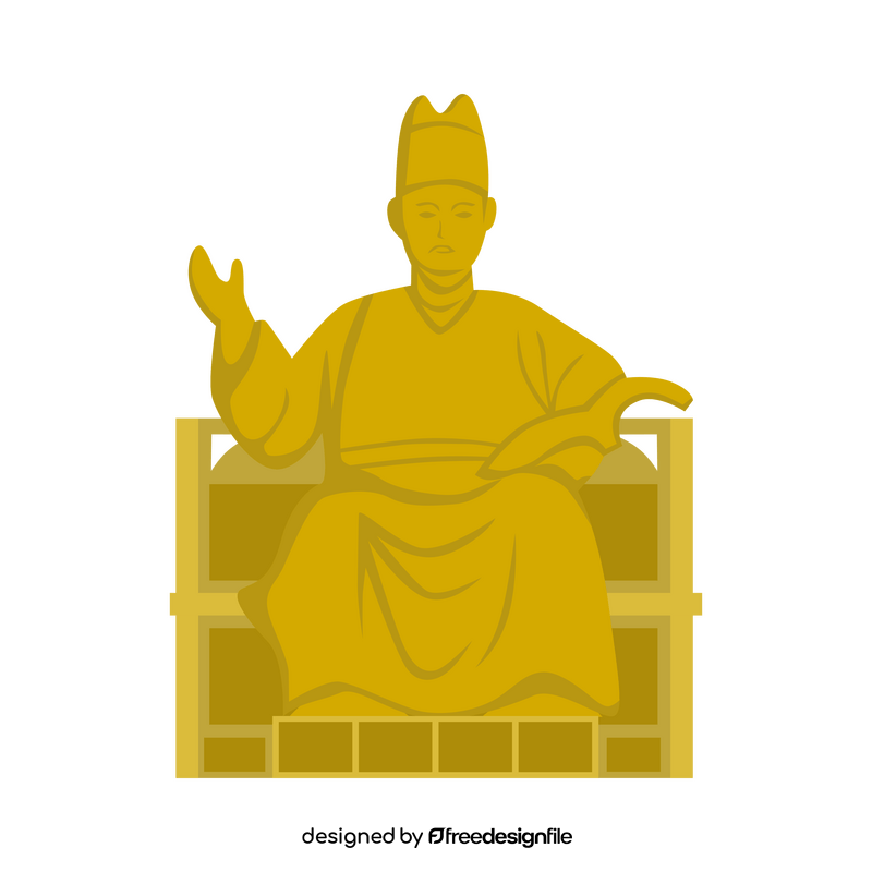 Statue of King Sejong clipart