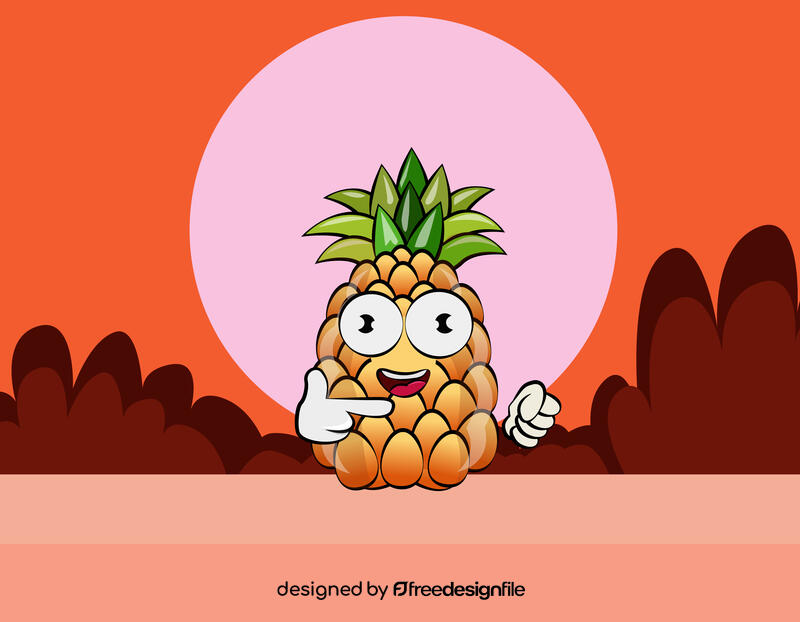 Funny Pineapple vector