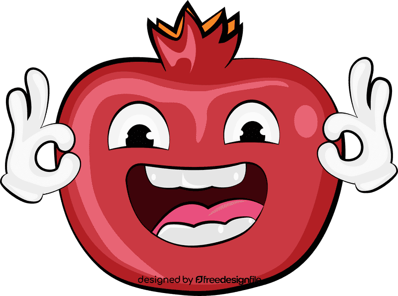 Funny Pomegranate clipart