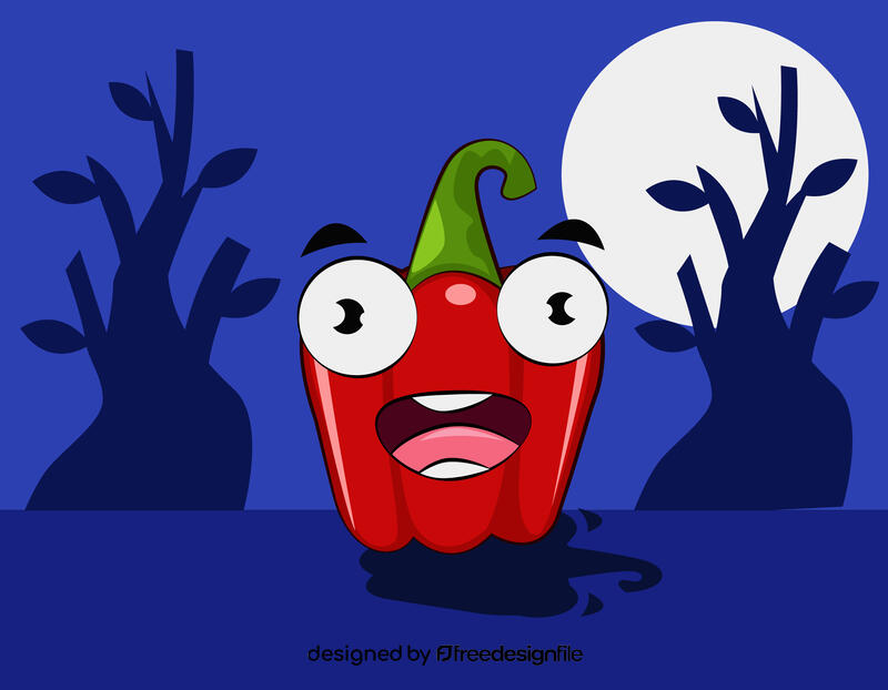 Funny Bell Pepper vector