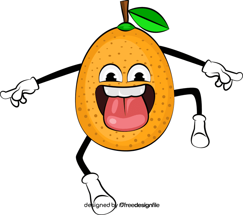 Funny Kumquat clipart