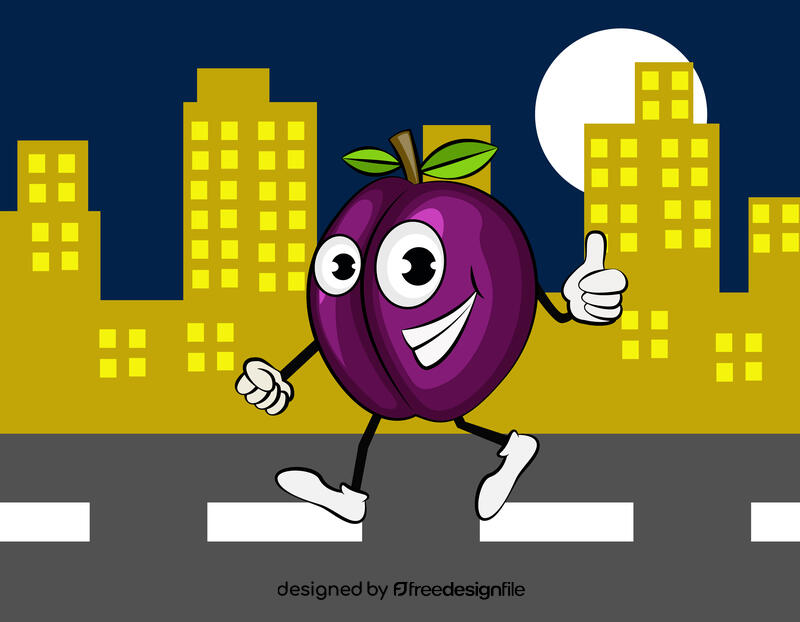 Funny Plum vector