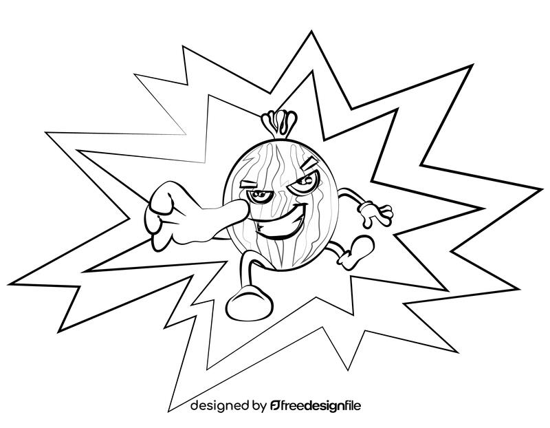 Funny Gooseberry black and white vector