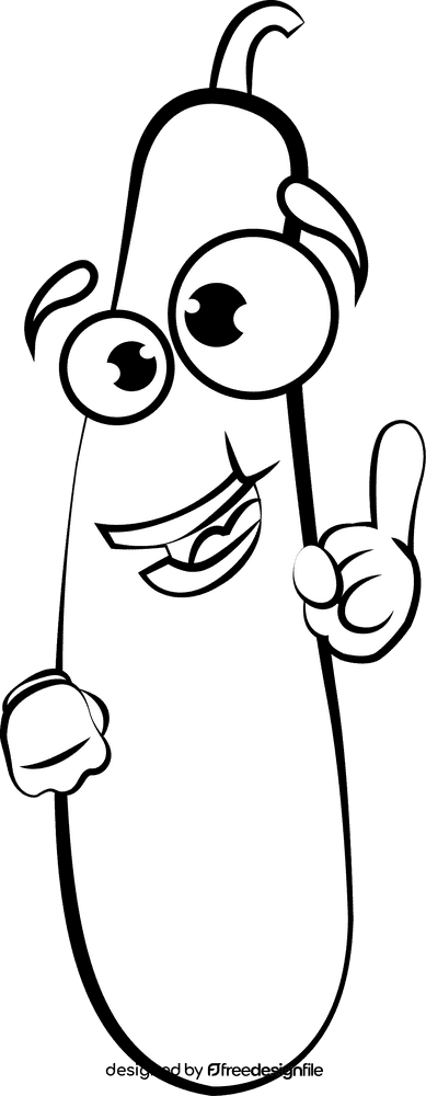 Funny Gourd black and white clipart