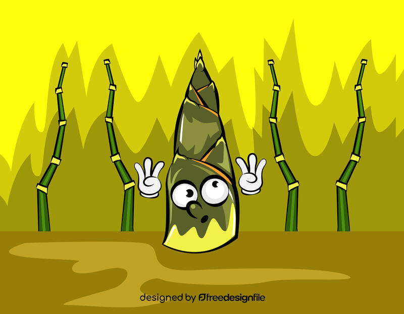 Funny Bamboo Shoots vector