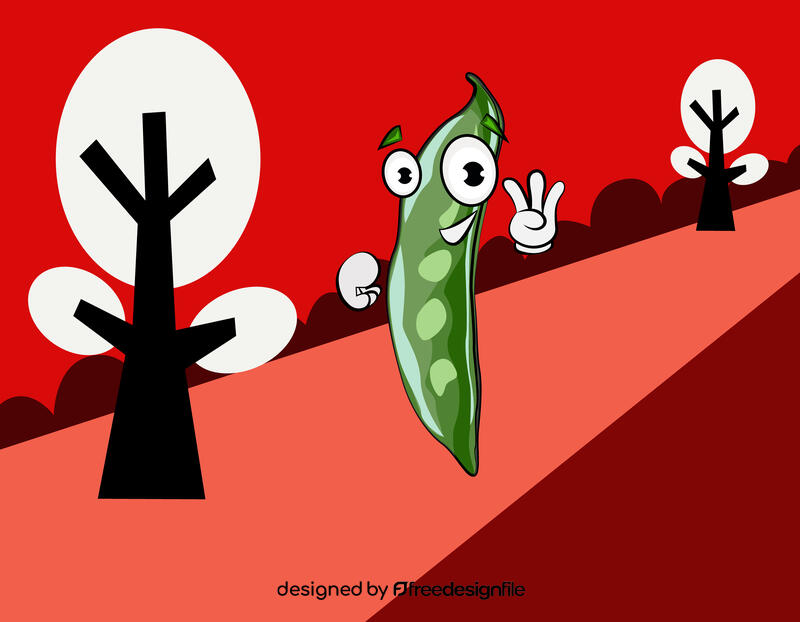 Funny Broad Bean vector