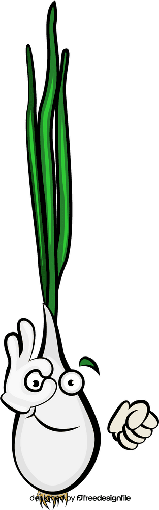 Funny Green Onion clipart