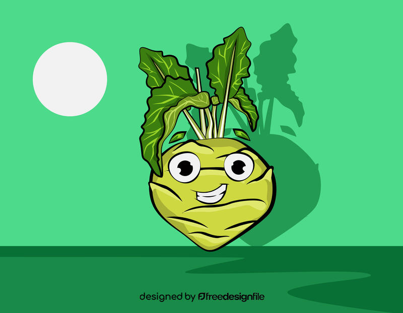 Funny Kohlrabi vector