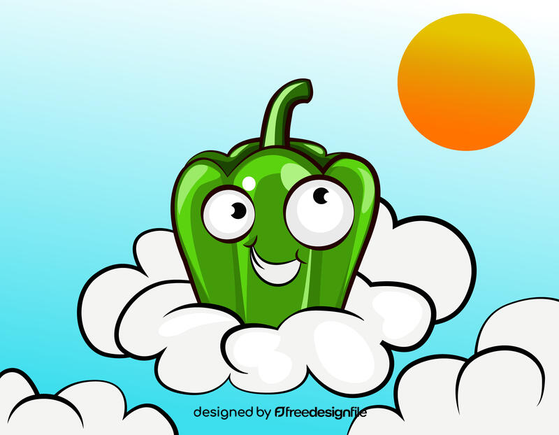 Funny Capsicum vector