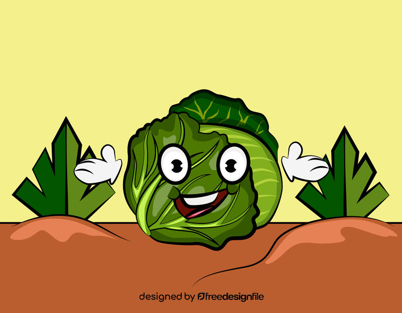 Funny Cabbage vector