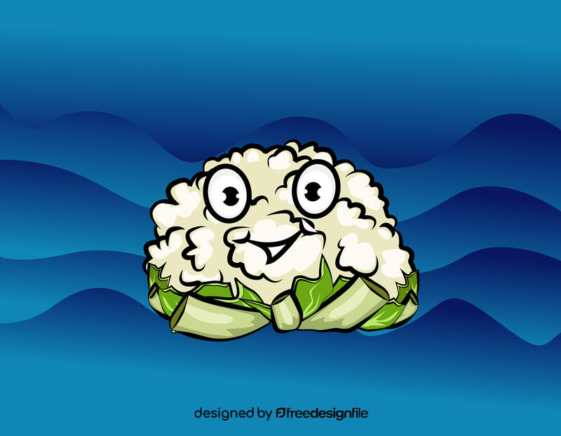 Funny Cauliflower vector