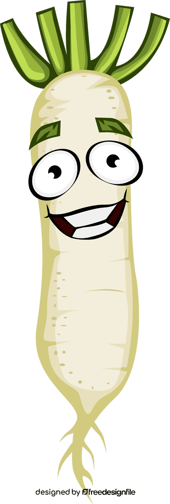 Funny radish clipart