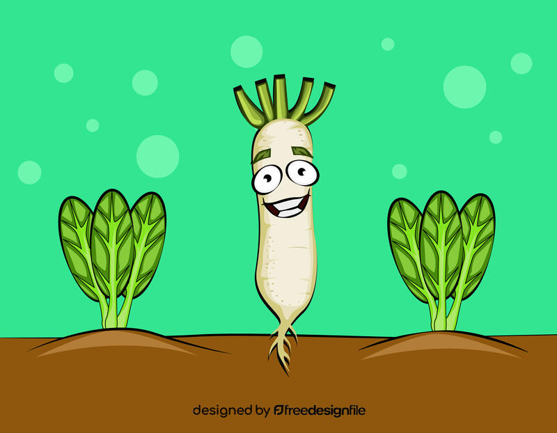 Funny radish vector