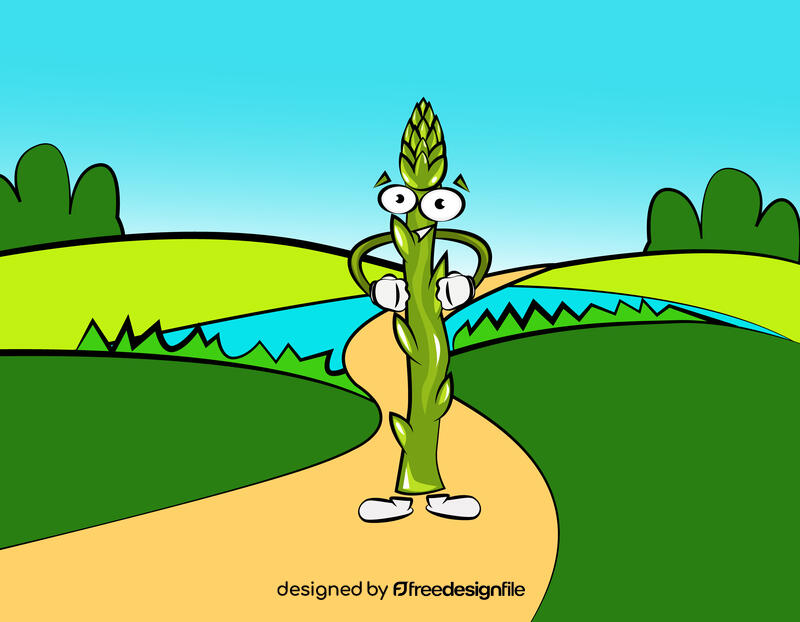 Funny Asparagus vector