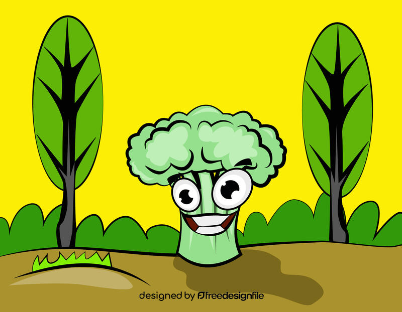 Funny Broccoli vector