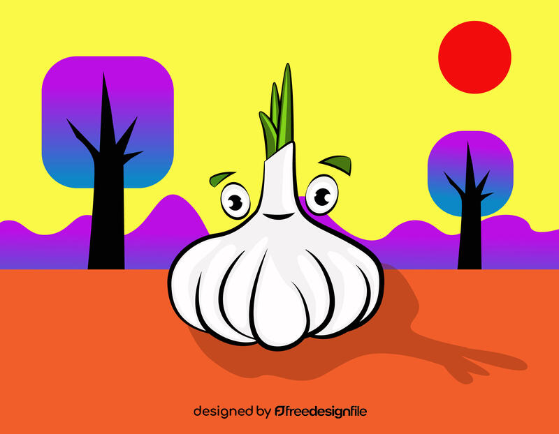 Funny Garlic vector