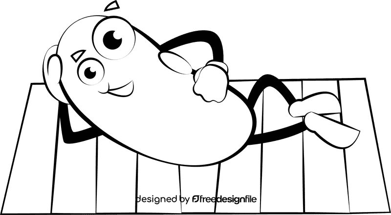 Funny Black Beans black and white clipart